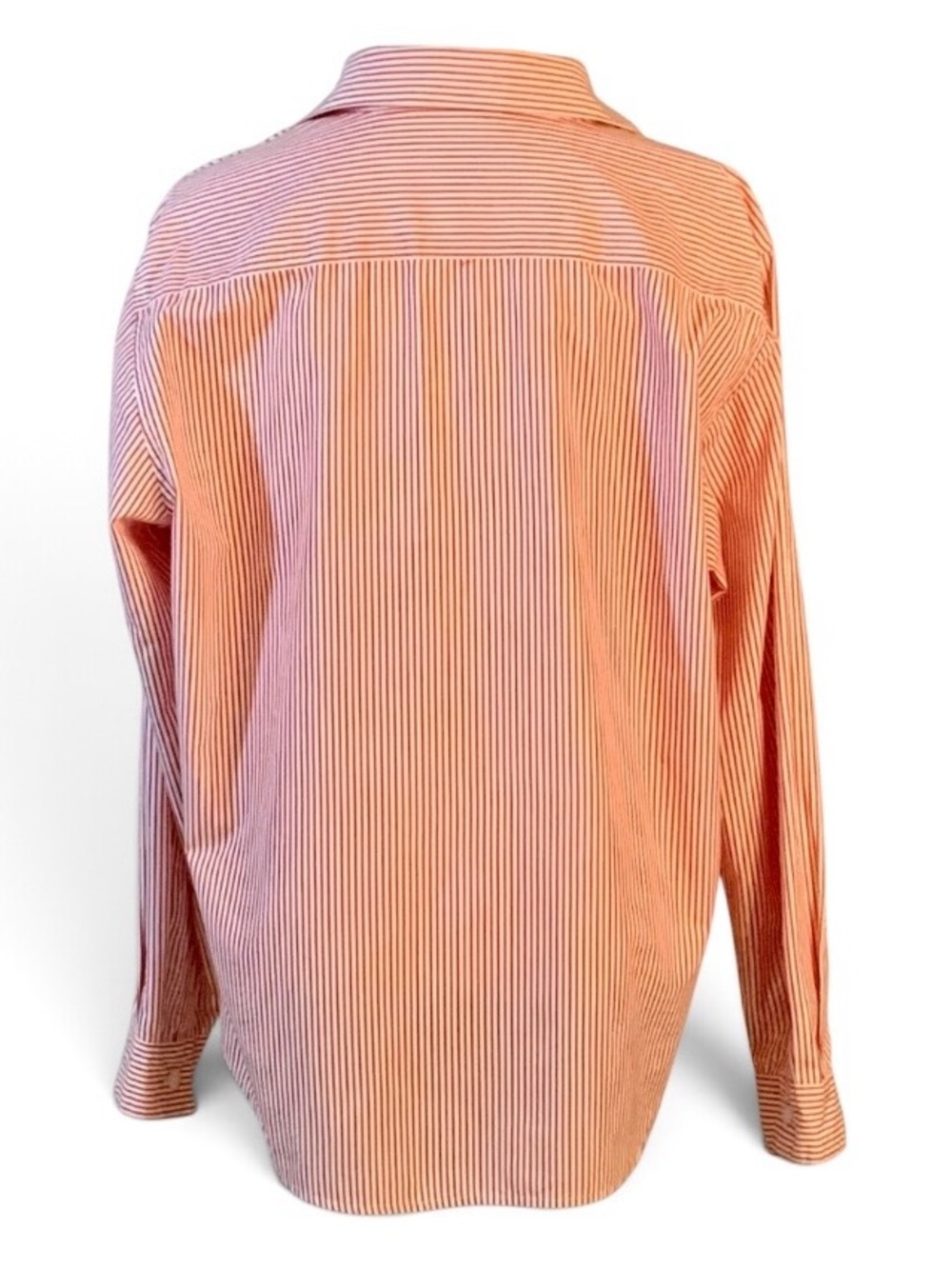 Impressions Striped Red Embroidered Long-Sleeve Button-Up Shirt - Picture 4 of 10